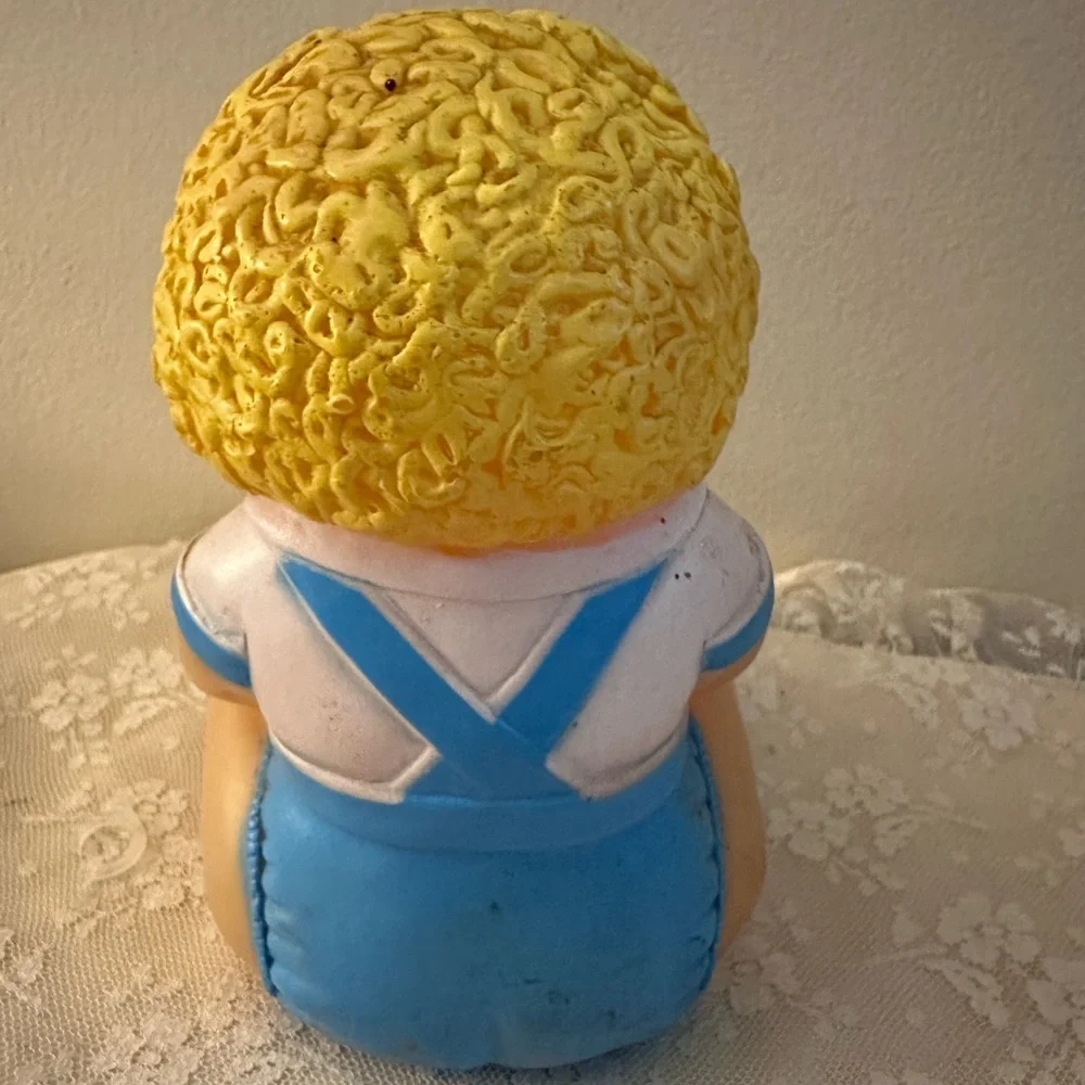 Cabbage Patch Doll Piggy Coin Bank Blonde Hair Boy Appalachian Artworks VTG 1983